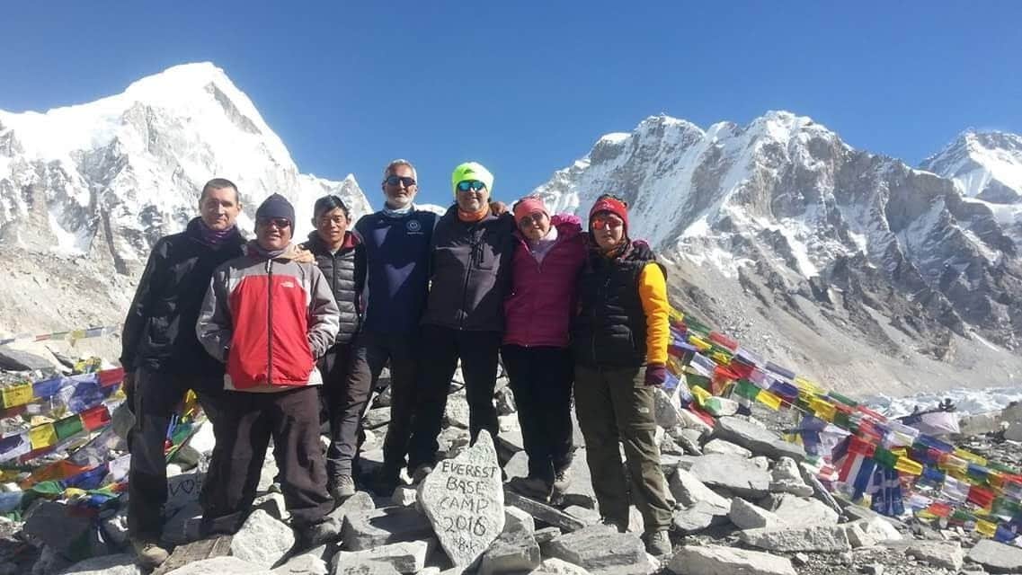 Trekkers on the Everest Base Camp